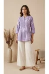 K 1280 By Naisha Cotton Printed Pintucks Ladies Tops 